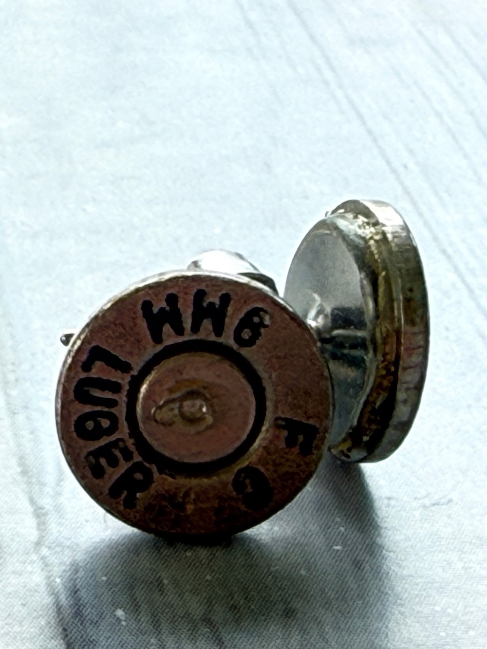 Unique Bullet Casing Earrings- Copper & Silver Tone